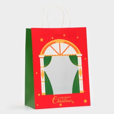Gift package with the window "Theater" 26 x 35 x 16 cm, red-1