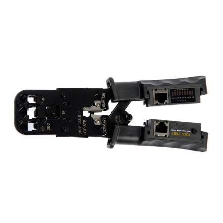 Crimper-tundra, with cable tester, RJ-45 8P, RJ-12 6P, RJ-11 4P, vertical compensation-1
