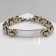 Bracelet male "steel" buckle, silver-gold color, 21 cm