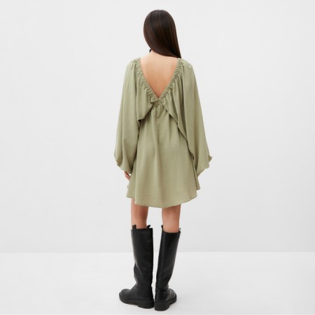 Women's dress MIST with a deep neckline river. 44, olive-6