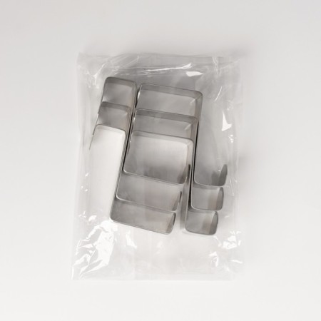 Hooks on the door Metal shares "minimalism", 6 pcs, silver color-3
