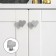 Furniture button “Heart” handle, gray color
