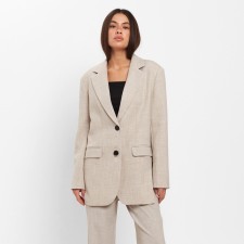 Women's jacket with side cuts MIST size 40-42, beige color