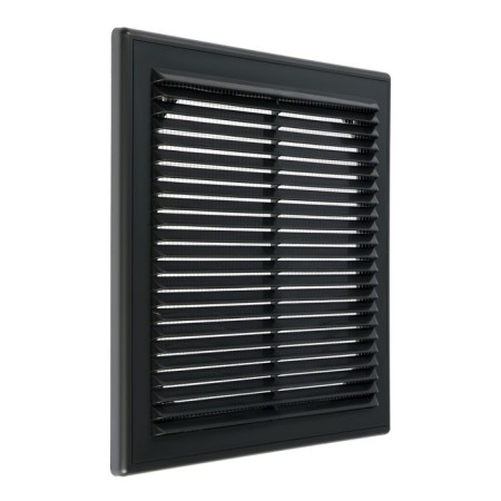 Ventilation grate "Vento" 2525VR, 250x250 mm, with a grid, detachable, graphite-1