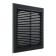 Ventilation grate "Vento" 2525VR, 250x250 mm, with a grid, detachable, graphite