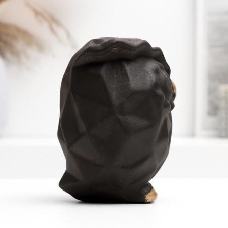 Pigger "Owl Origami" Black, 12x10x14cm-3