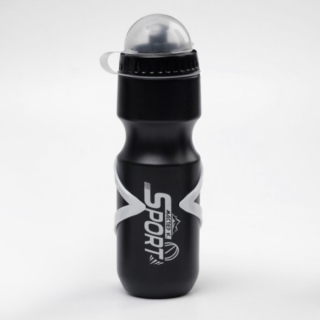 Bicycle bottle, 750 ml, "Master K.", with fastening, black