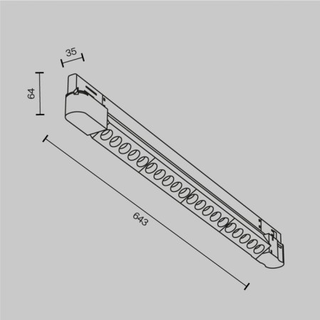 Technical TR195-3-20W4K-M-W POINTS track lamp, 643x35x64 mm, LED, 20W, 1400LM, 4000K, white color-9