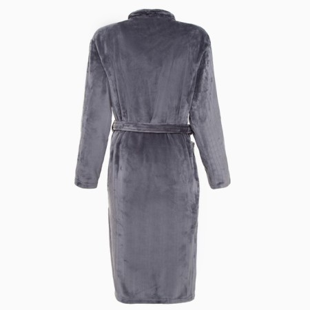 Unisex bathrobe Lovelife "Hygge" color gray, one size, microfiber, 100% p/e, 250 g/m2-8