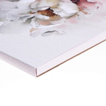 Альбом для акварели 20 листов "Нежный пион", 210 х 210мм, 200г/м2, матовая ламинация, тиснение, жесткая подложка-2