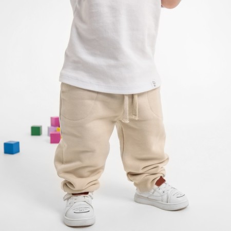 Pants for the baby Minaku: Basic Line Baby, beige color, height 68-74-3