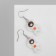 Earrings Assorted "Joy" Cosmonauts bears, brown-white color in silver
