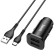Hoco NZ4, 24 W car charger, 2 USB - 2.4 A, Type -C 1 m cable, black