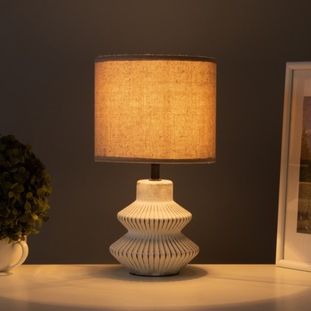 Table lamp "CRIM" 1x40W E14 white/gray 18x18x29cm-1