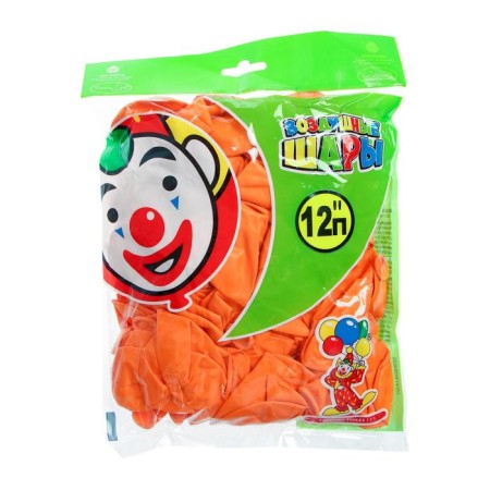 Latex ball 12 ", pastel, set 100 pcs., Orange color-2