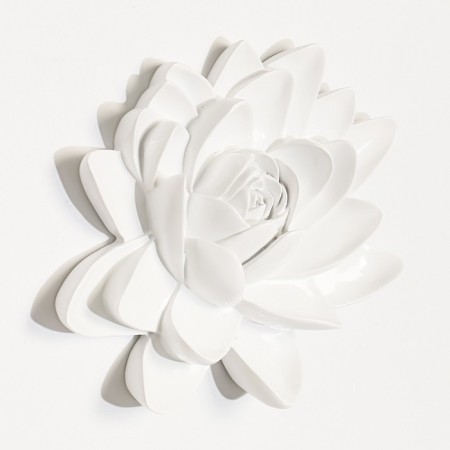 Nast -wall decor, "lotus" 15.5 x 18.5 cm, white-3
