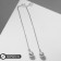 Earrings with pearls "chains" pea, color silver
