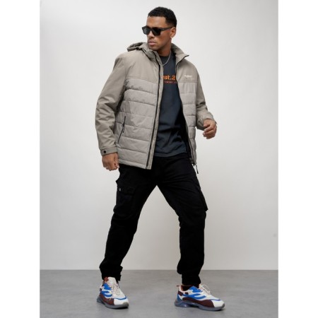 Men's spring jacket, size 56, gray color-13