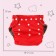 Panties-scammer, reusable, carbon-bamboo fabric, red color, from 0-36 months.