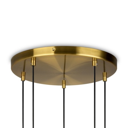 Suspended lamp Freya FR1012PL-05BS Sharlot, 490x490x3440 mm, E14, 5x40W, brass color-5