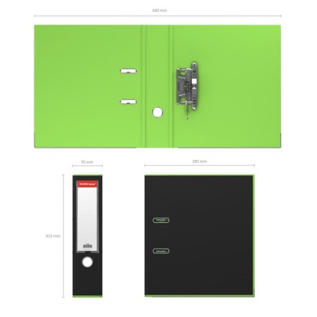 The A4, 70 mm, Erichkrause Accent, with arched mechanism, light green-2
