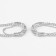 Earrings Metal "Style" chain, pin, color silver