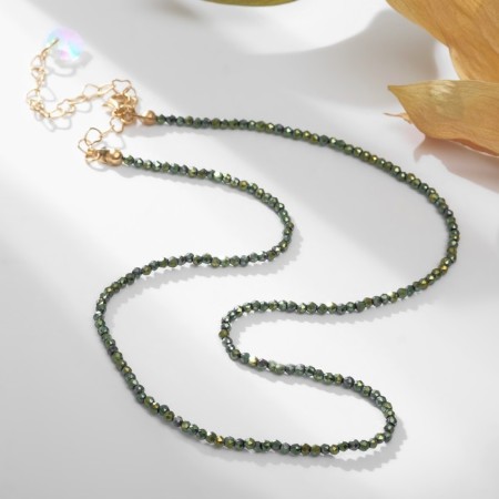 Koker Shar # 2 faceted "spinel", green color, 35.7cm with an extension cord 7cm