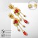 Hanging earrings "Flowering", colored in gold