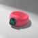 Ring "Shine" one insert, green-pink color, size 18