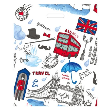 London package, polyethylene with a cut pen, 35 μm, 36 x 45 cm
