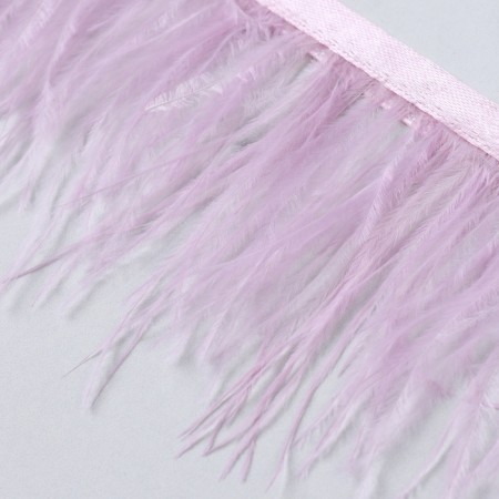 Braid with ostrich feathers, 8-10 cm, 5 ± 0.5 m, lavender color-3