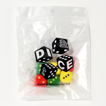 Playing bones "Game time", 2 × 2 cm cm, set 6 pcs-1