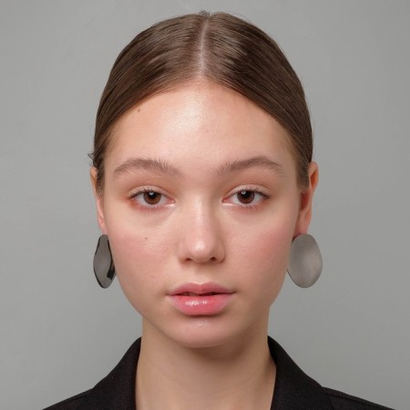 Earrings Metal "Atmosphere" solo, color gray color-3