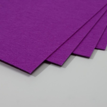 A set of hard felt (5 sheets) 1 mm 20x30 cm, purple-1