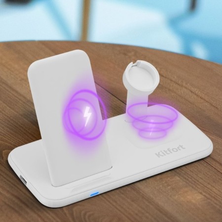 Charger station KitFort KT-3371-2, 22.5 watts, white color-2