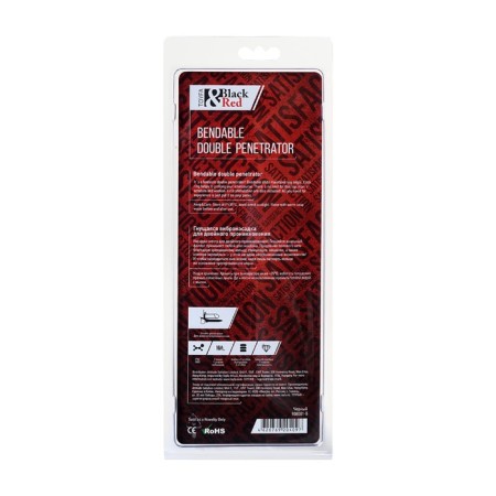 Penis for a penis with vibration Black & Red by Toyfa, silicone, black color, 24 cm-1