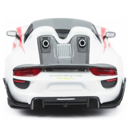 Racing machine BBURAGO Porsche 918 Weissach, Die-Cast, 1:24, white color-6