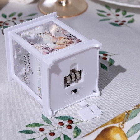 LED figure “White Lantern with a fox” 6.3 × 12 × 6.3 cm, plastic, batteries AG13x3, glow warm white-2