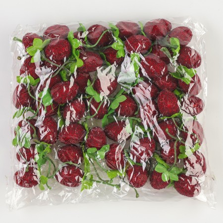 Decor "Strawberries" set of 50 pcs., Size: 2.5 × 2.5 cm-2