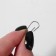 Carabiner wire, iron, 25 × 8 mm, thickness - 1.5 mm, silver color, price per 1 piece