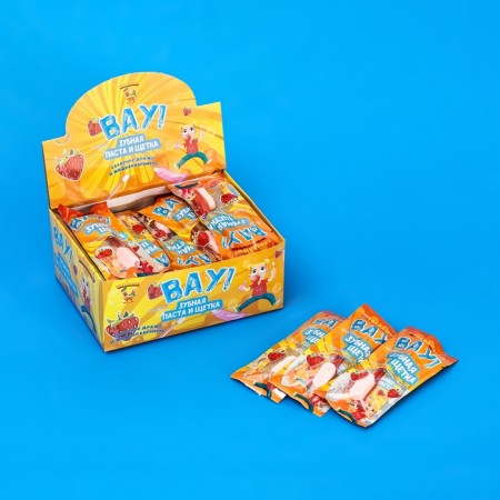 Liquid caramel and dragee with a brush and toothpaste, 15 g