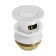 Bottom valve Zein BP1, 1 1/4 ", a small button, with overflow, for a shell, chrome