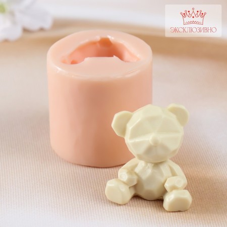 Silicone Mold "Mishka Geometry" (prayer 4.3x3x4 cm)