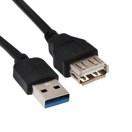 Luazon, USB Am-Af, 3 m, black cable-1