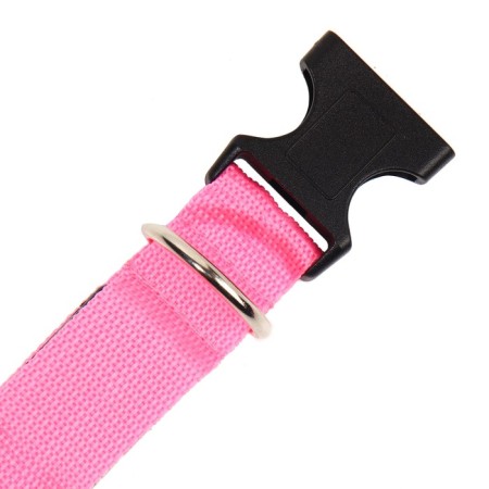 Collar with backlight double strip size S, Osh 35-43 x 2.5 cm 3 glow mode pink-6