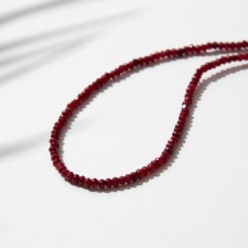 Beads Shar No. 2 “Agat Bordovy”, 34 cm with an extension cm 5 cm