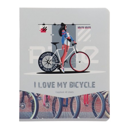 Notebook of 48 sheets in the "Girls" line, cover coated cardboard, offset unit, mix-6