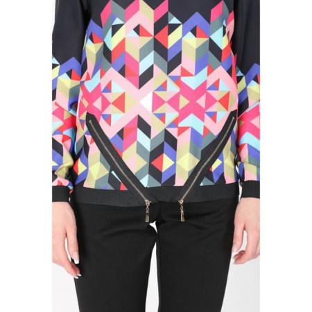 Female blouse, size 48, black color-2