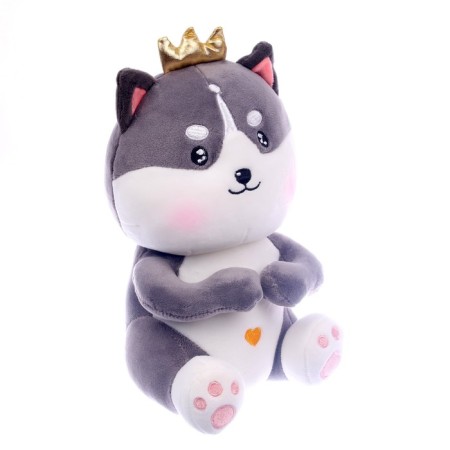 Мягкая игрушка «Хаски с короной»-4