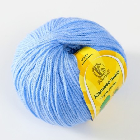 Yarn "caramel" 100% acrylic 175m/50g (015, blue)-1